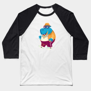 Street Hippo Baseball T-Shirt